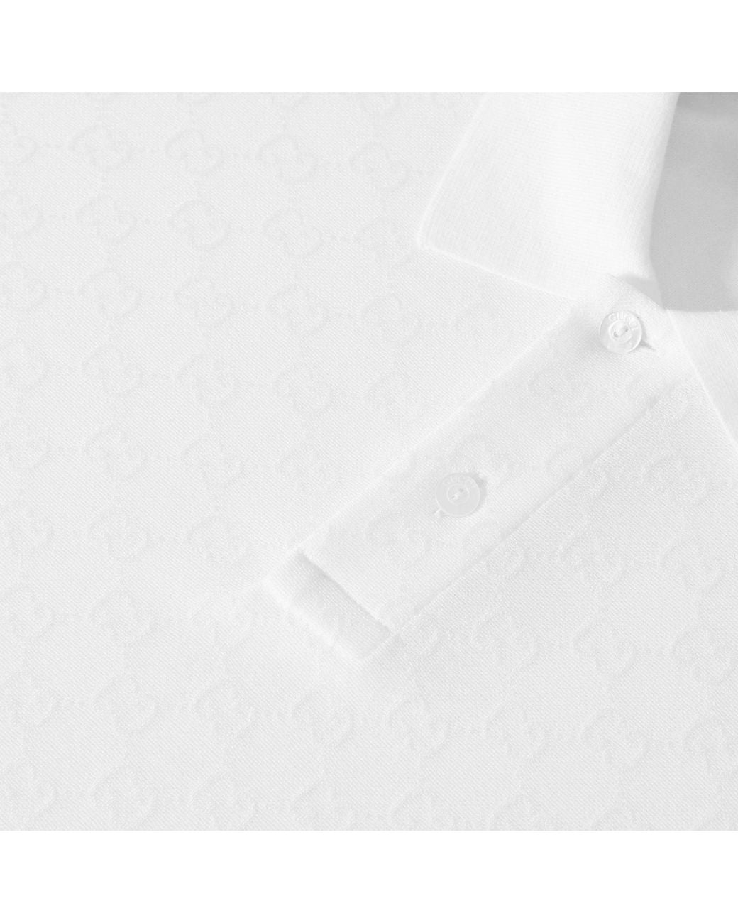 Gucci White Simple Polo Shirt for men