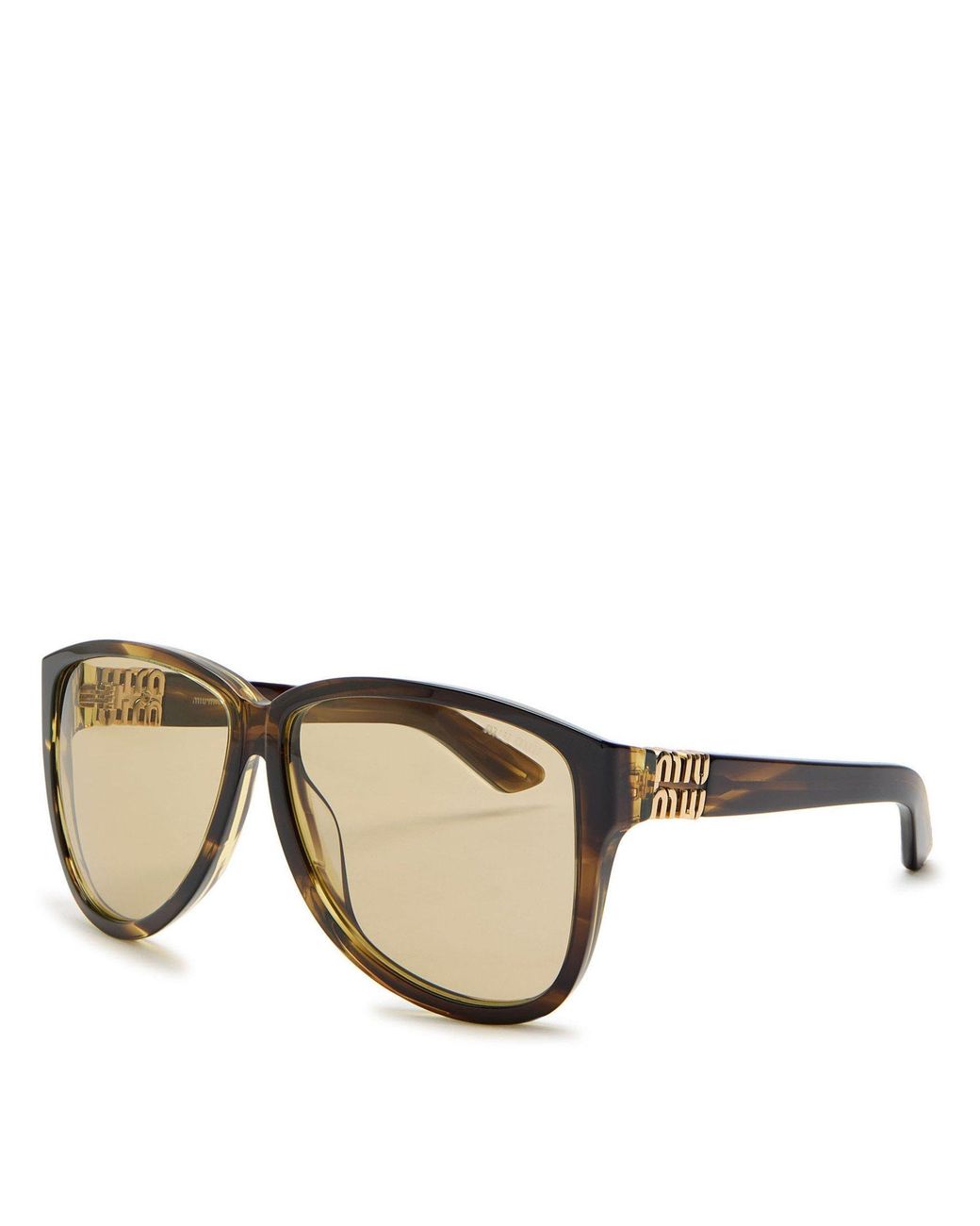 Miu Miu Metallic Oversized Sunglasses