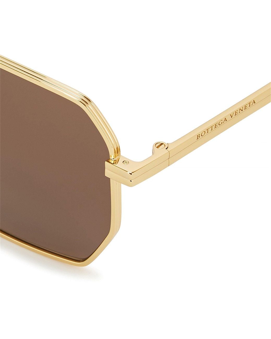 Bottega Veneta Multicolor Full-Metal Aviator Sunglasses for men