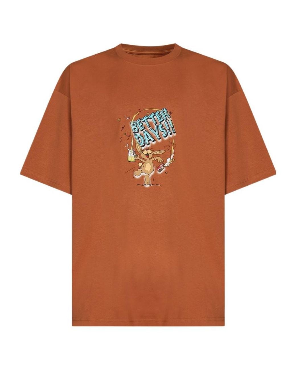 Martine Rose Orange Item O-Neck Short-Sleeved T-Shirt for men
