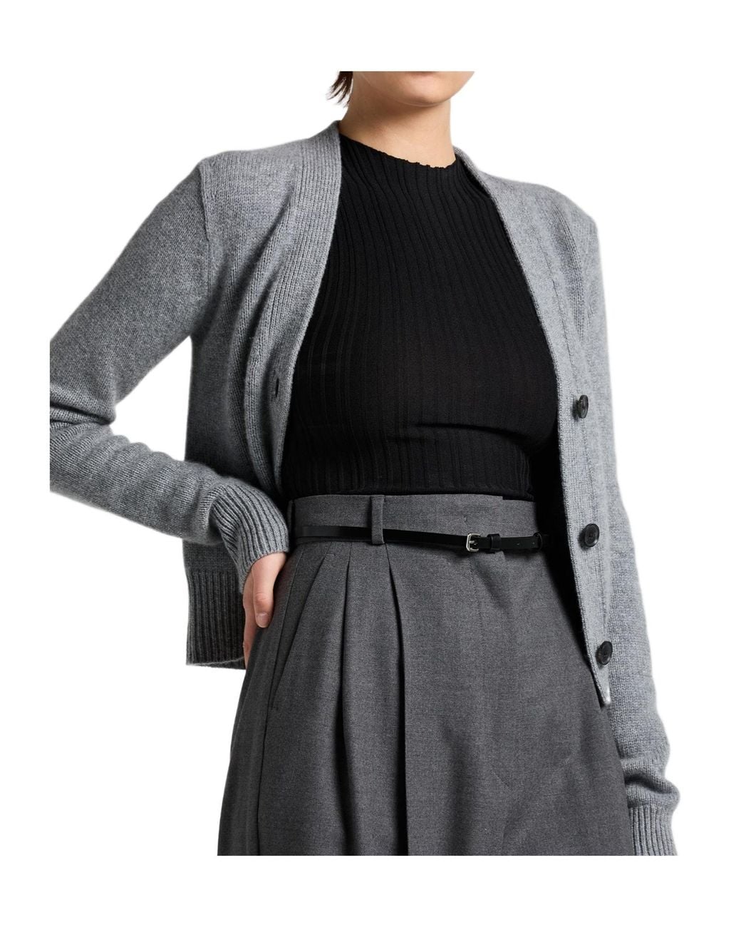 Sportmax Black Loose Straight-Leg Pants