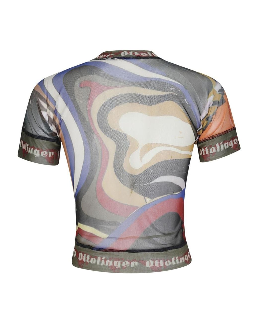 OTTOLINGER Gray Logo Print Mesh T-Shirts