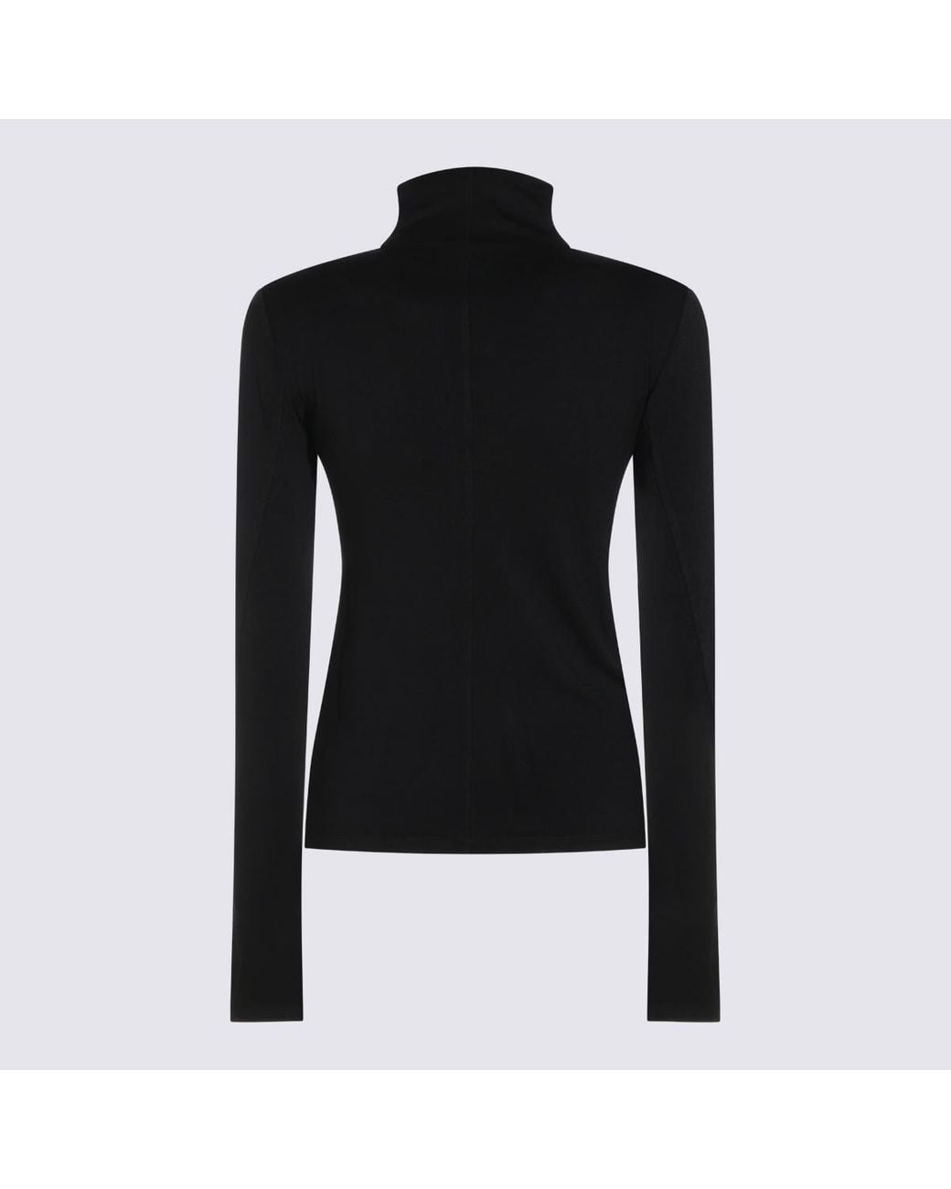 Thom Krom Black Fitted Turtleneck Top for men