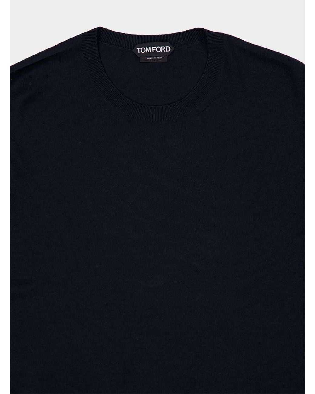 Tom Ford Blue Crewneck Knitted Top for men