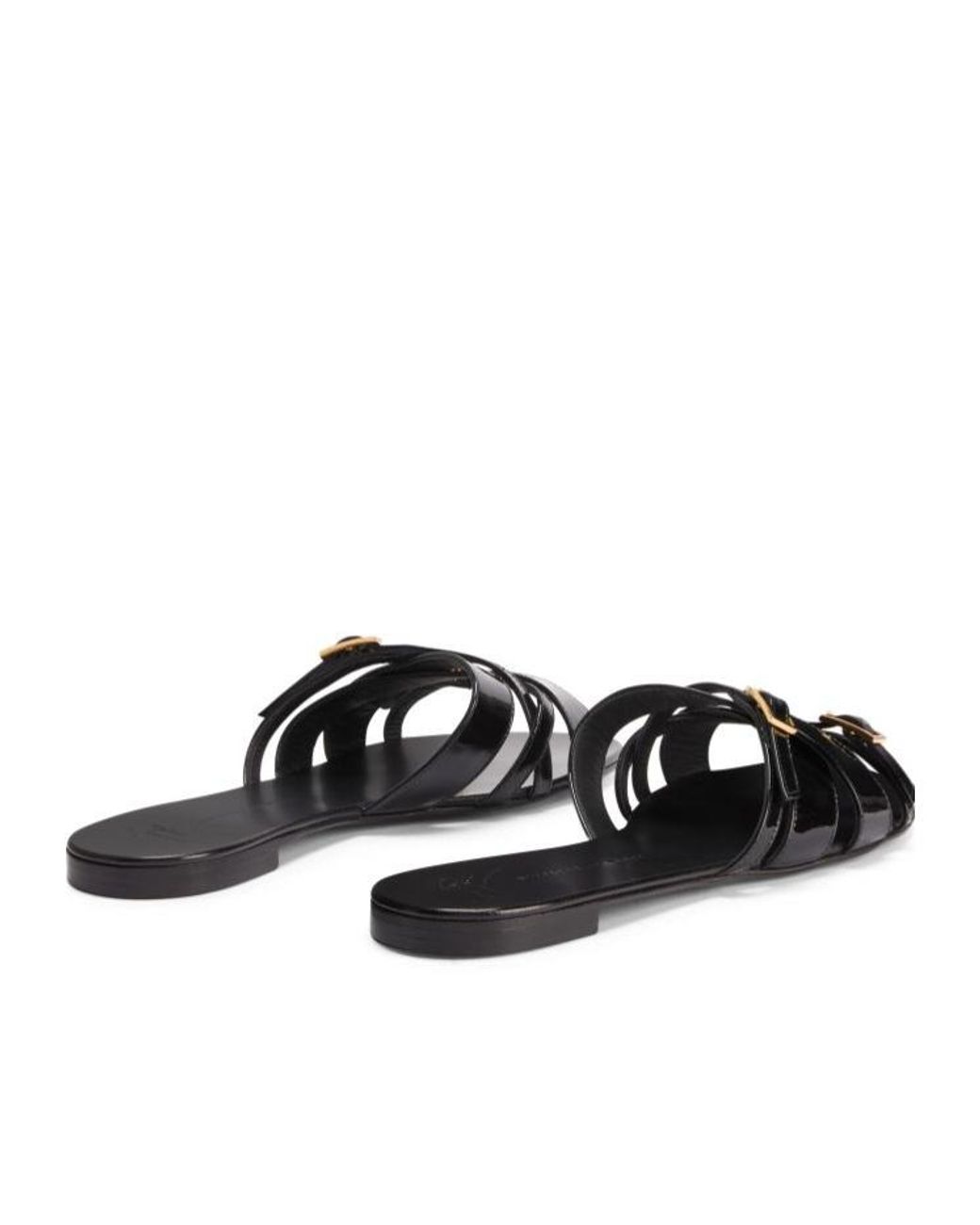 Giuseppe Zanotti Black Alhima Buckle Slide Sandals