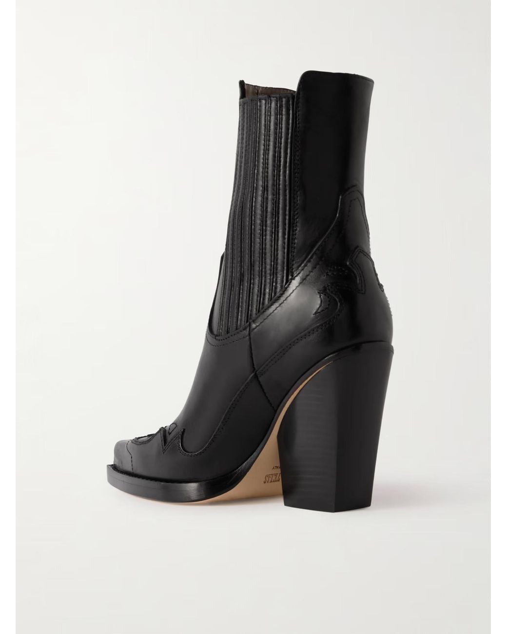 Paris Texas Black Dallas 100 Embroidered Leather Pointed-Toe Ankle Boots