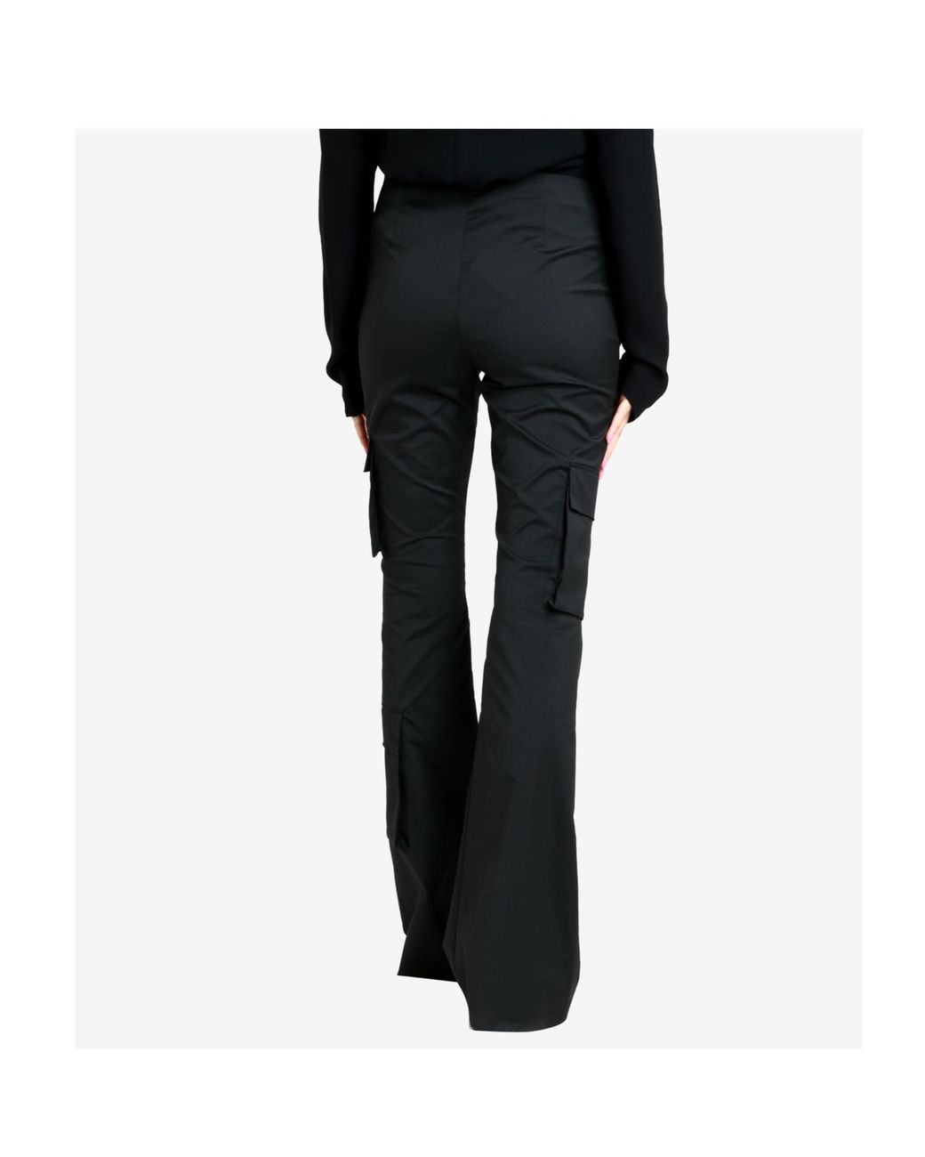 Philosophy Di Lorenzo Serafini Black Low-Rise Casual Pants