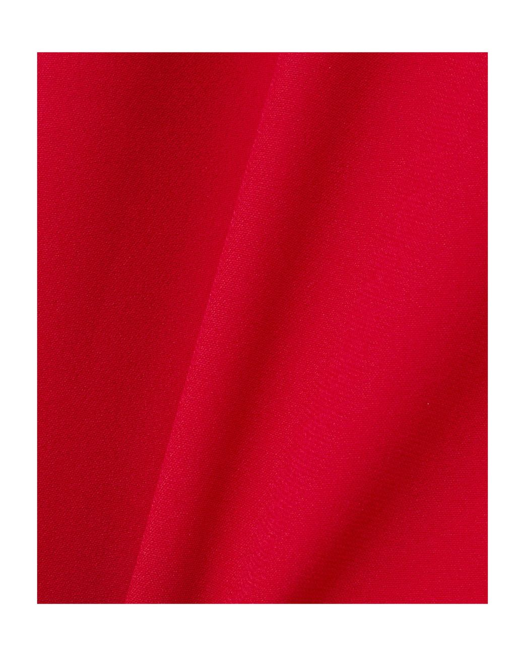 Carven Red Crepe Midi Skirt