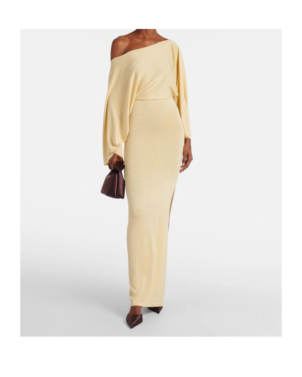 AYA MUSE Natural Long Sleeve Dress