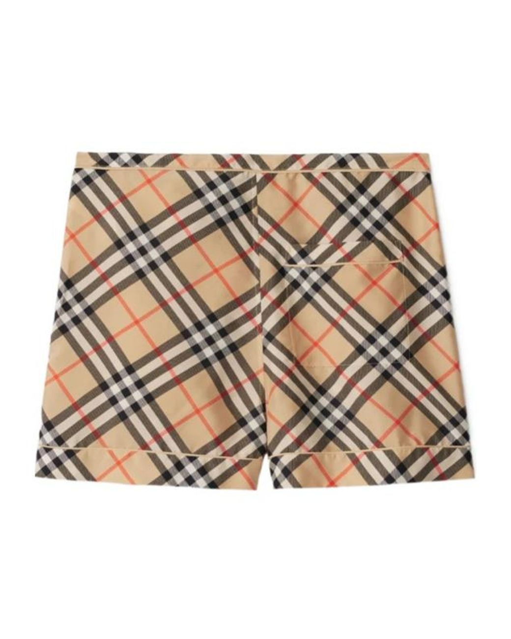 Burberry Brown Check Printed Drawstring Shorts