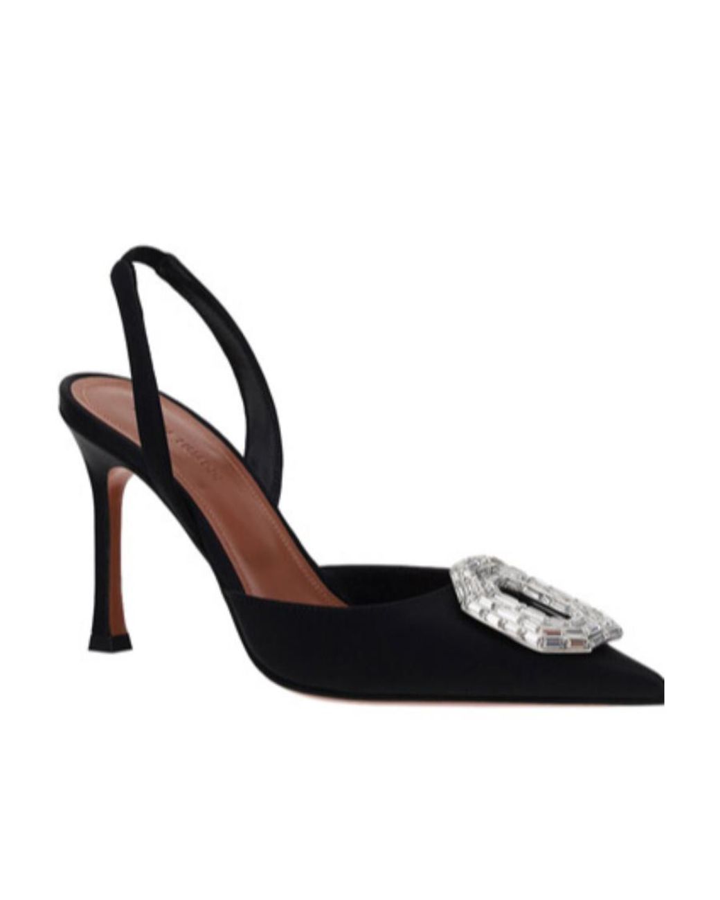 AMINA MUADDI Black Logo Pointed High Heels