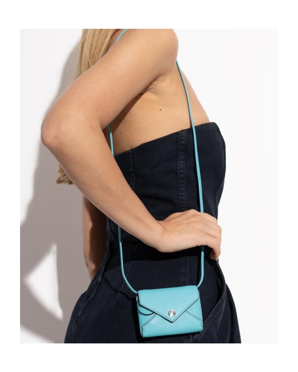 Tory Burch Blue Lanyard Cardholder