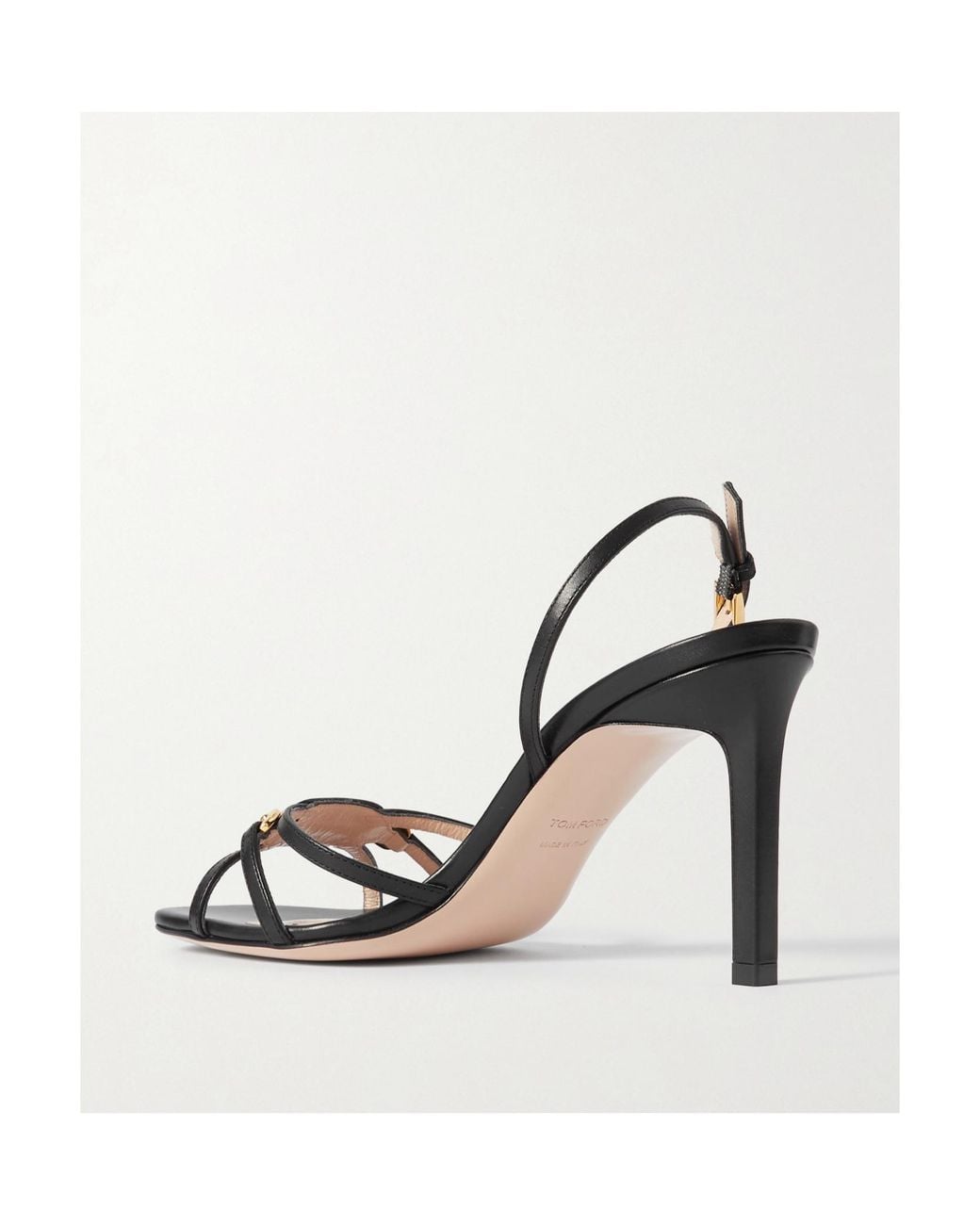 Tom Ford Metallic Ankle Strapped Stiletto Heeled Sandals