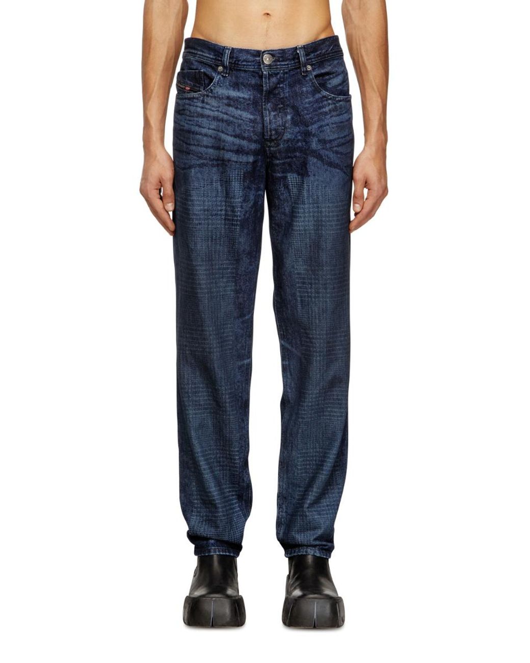 DIESEL Blue 2023 D-Finitive Tapered Leg Jeans for men
