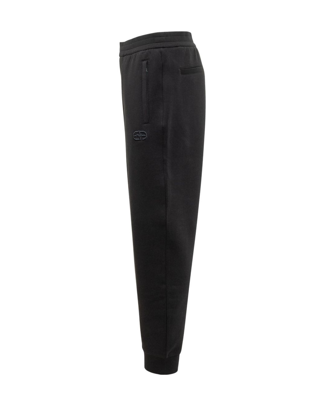 Emporio Armani Black Logo Detail Joggers for men
