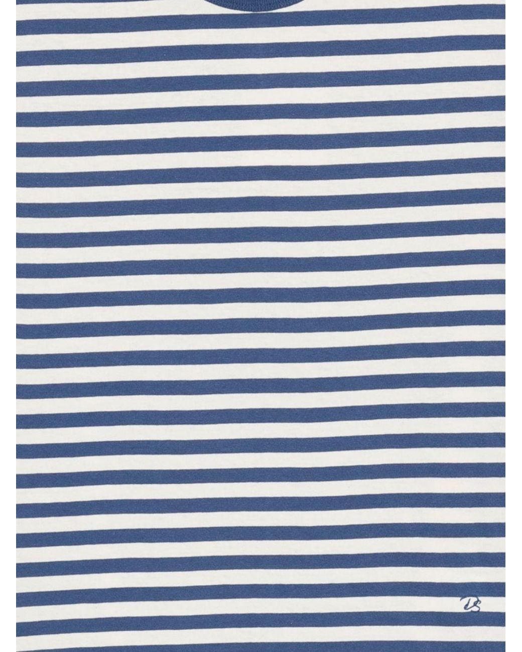 DUNST Blue Striped Cotton T-Shirt