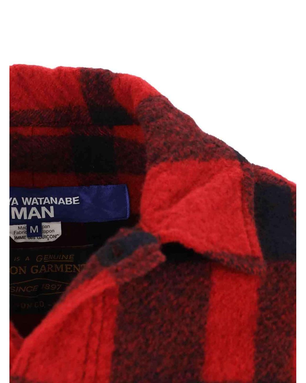 Junya Watanabe Red Checked Straight Hem Shirt for men