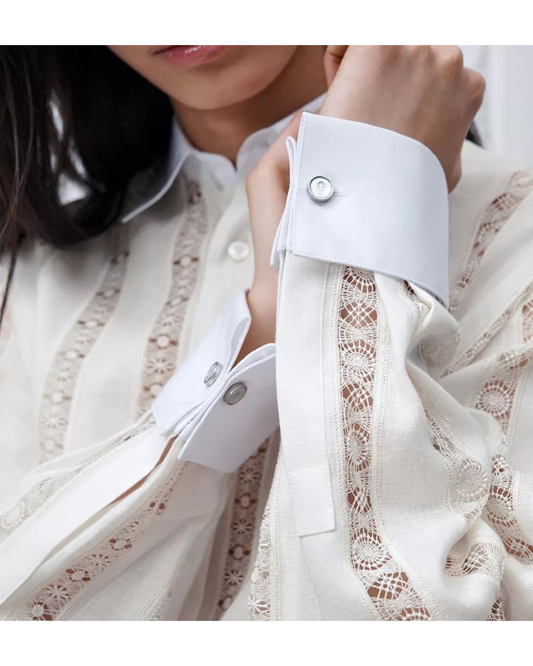 Dior Natural Iviera Embroidered Blouse