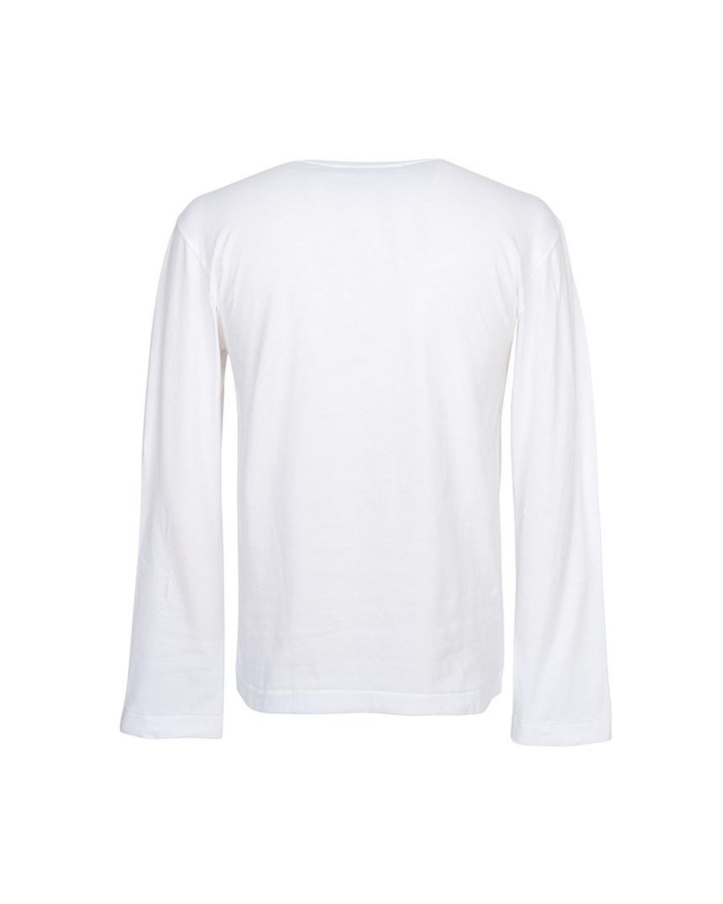 Comme des Garçons White Comme Des Garçons Play Heart-Patch Long Sleeved T-Shirt for men