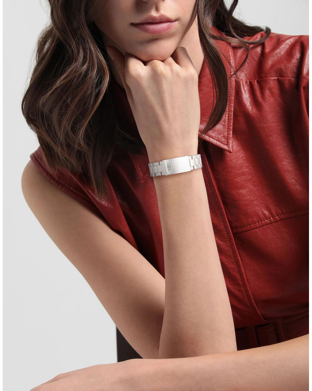 Balenciaga White Metal Bracelet