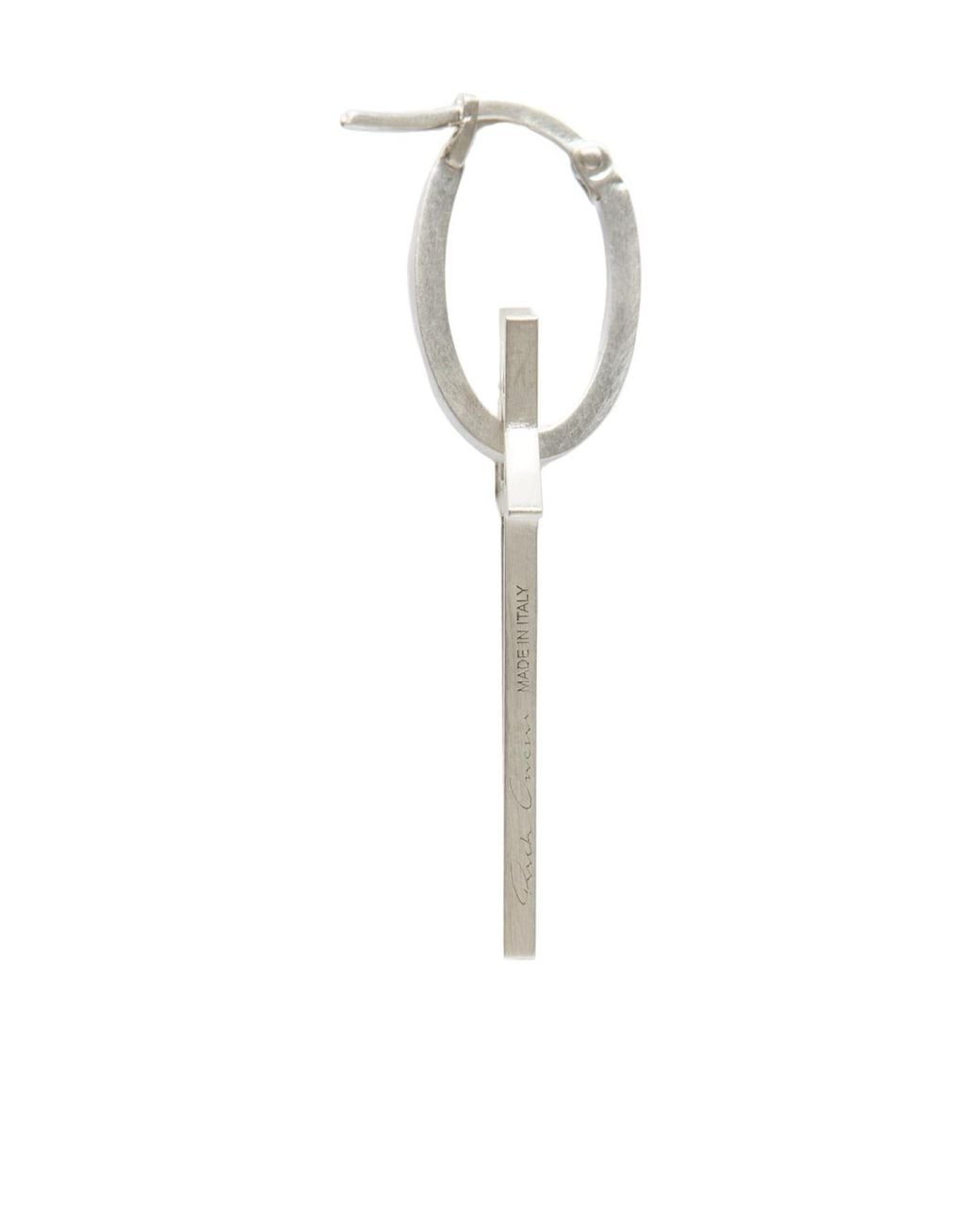 Rick Owens White Bijoux Drop Earrings for men