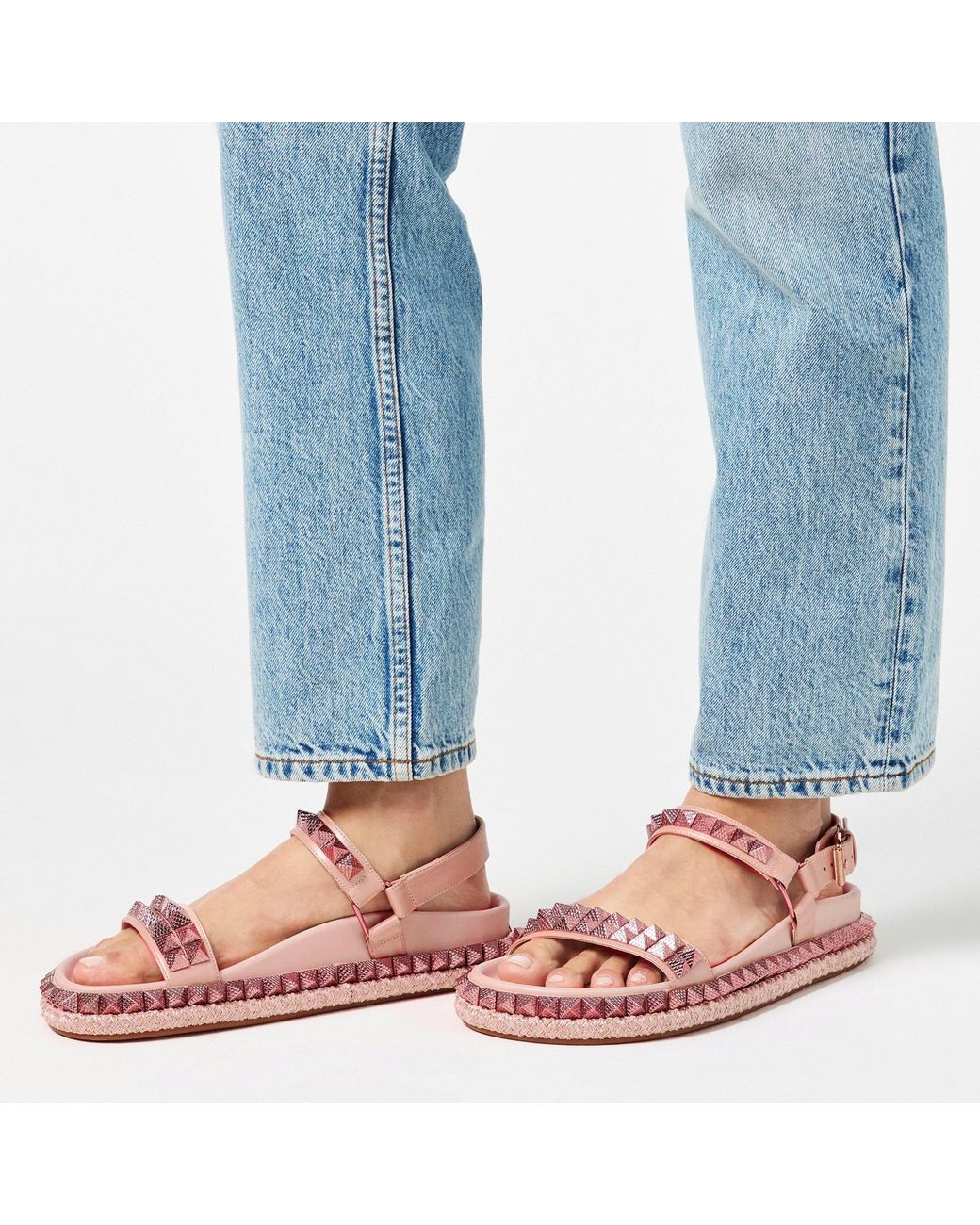 Christian Louboutin Pink One-Strap Sandals