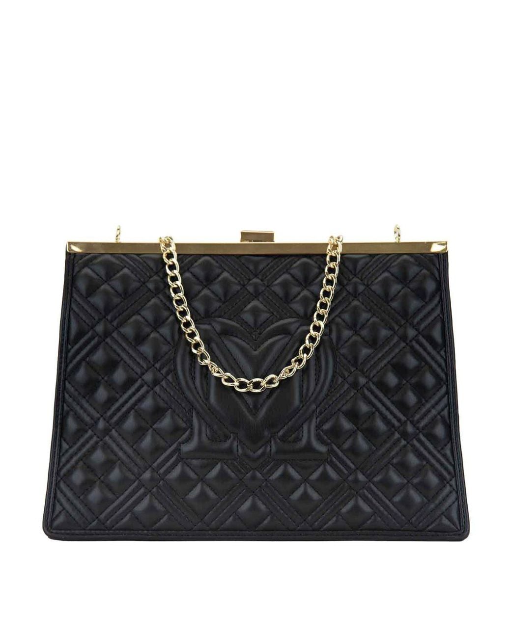 Moschino Chain Shoulder Bag in Black | Lyst