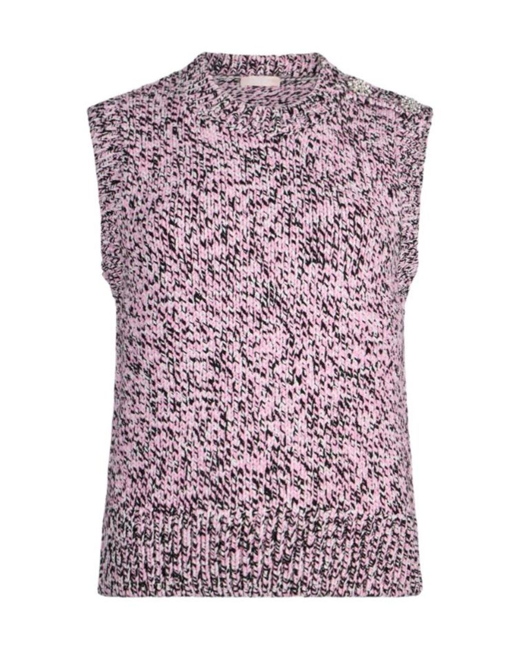 Liu Jo Purple Crystal-Embellished Vest
