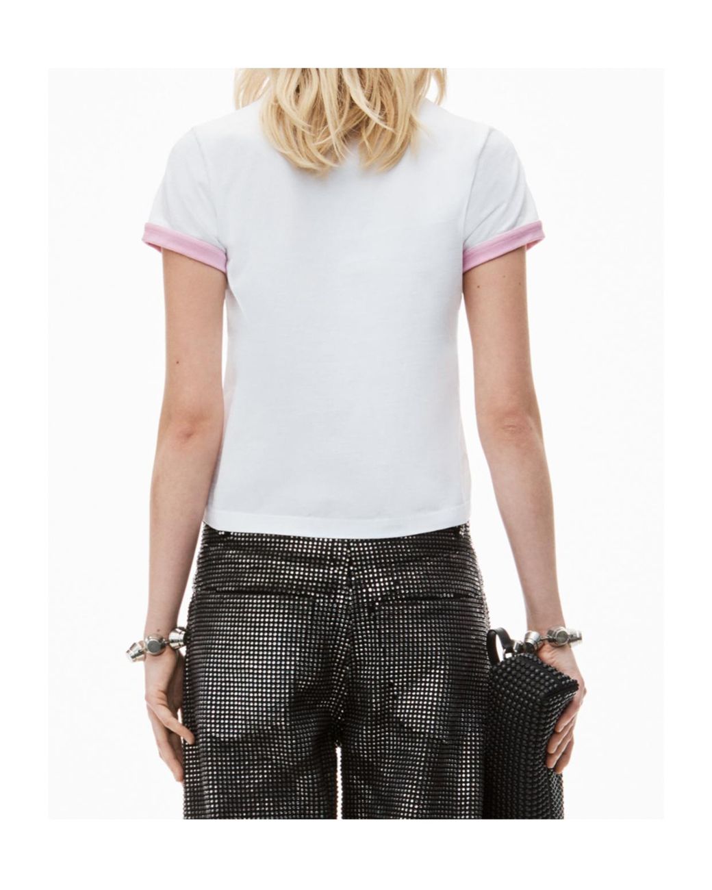 Alexander Wang White Graphic Printed Crewneck T-Shirt