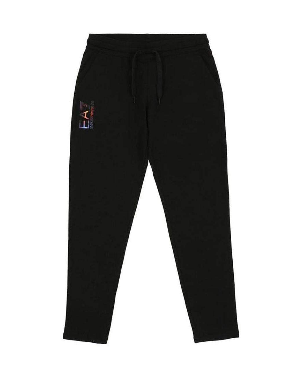 EA7 Black Logo Print Sweatpants