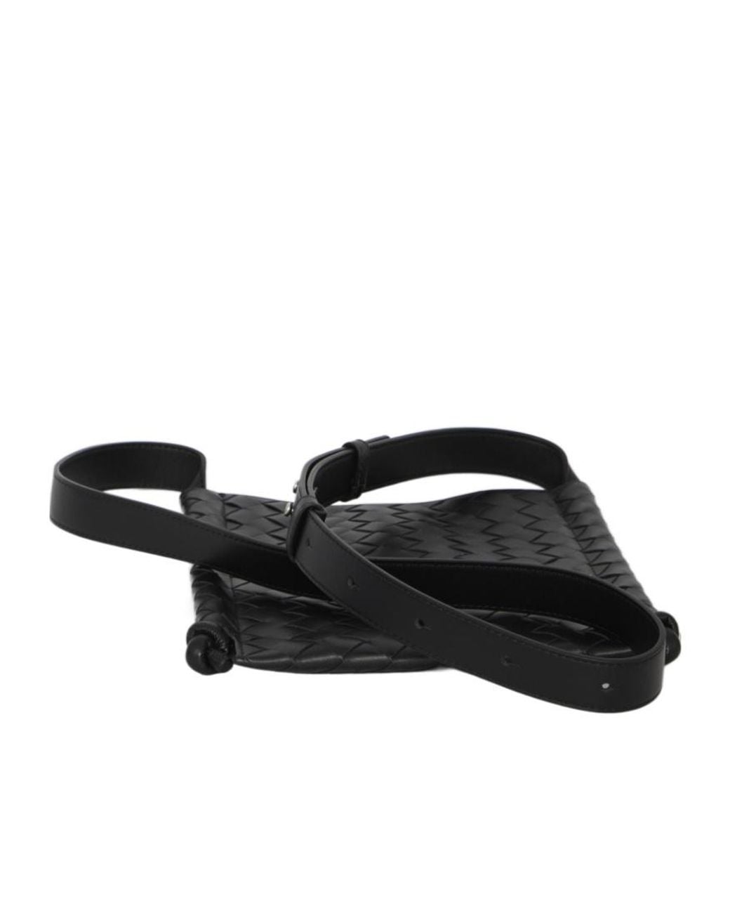 Bottega Veneta Black Flat Loop Small Crossbody Bag for men