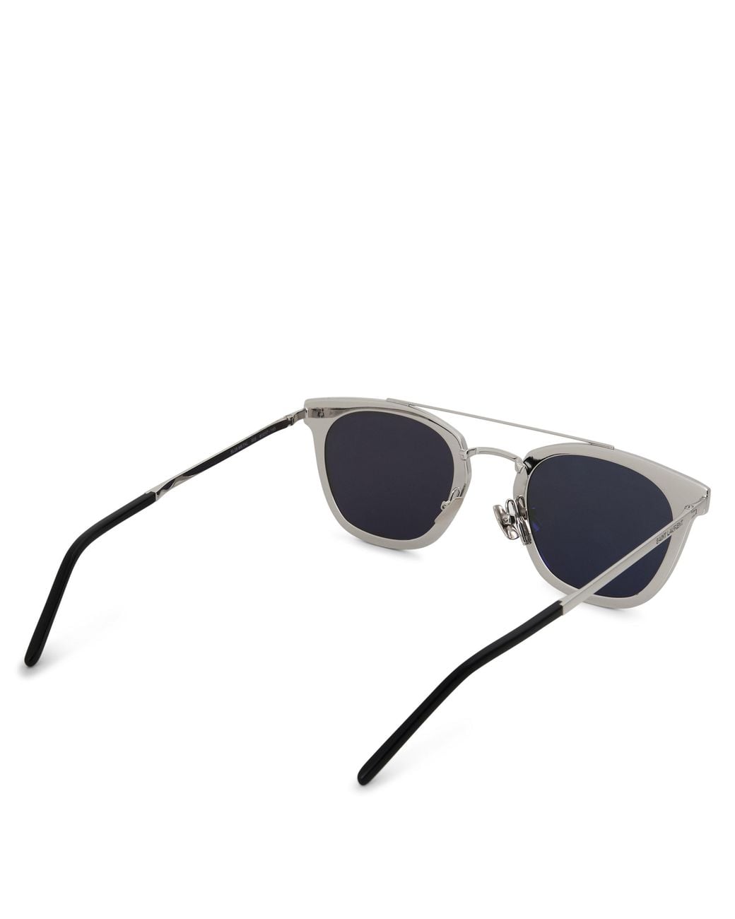 Saint Laurent White Square Double-Bridge Sunglasses for men
