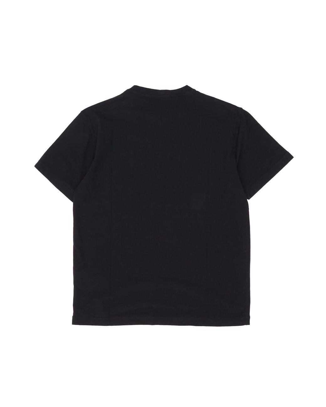 Stone Island Black Logo Patch Cotton T-Shirt for men