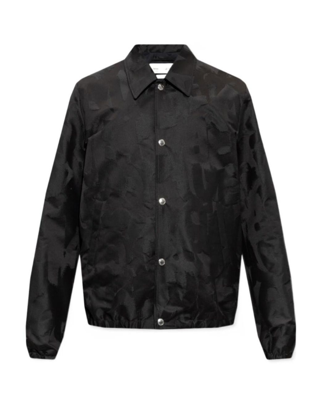 McQueen Black Logo Detailed Buttoned Jacket for men