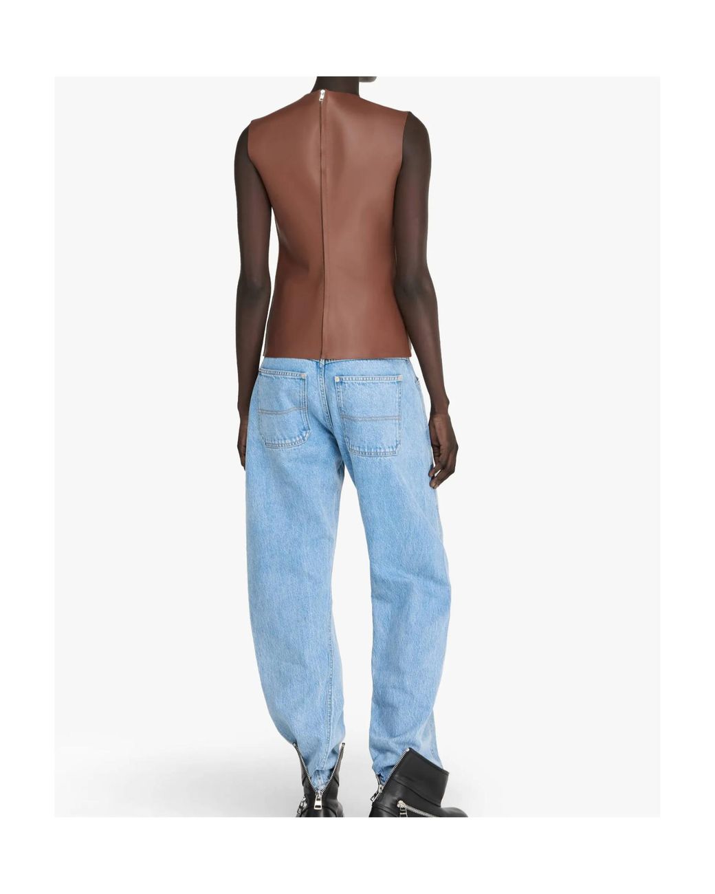 J.W. Anderson Brown Jw Anderson Sleeveless Leather Top