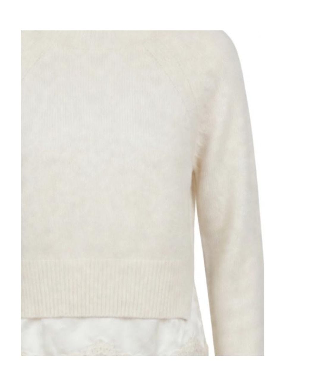 Ermanno Scervino White Long-Sleeved Crew-Neck Shirt