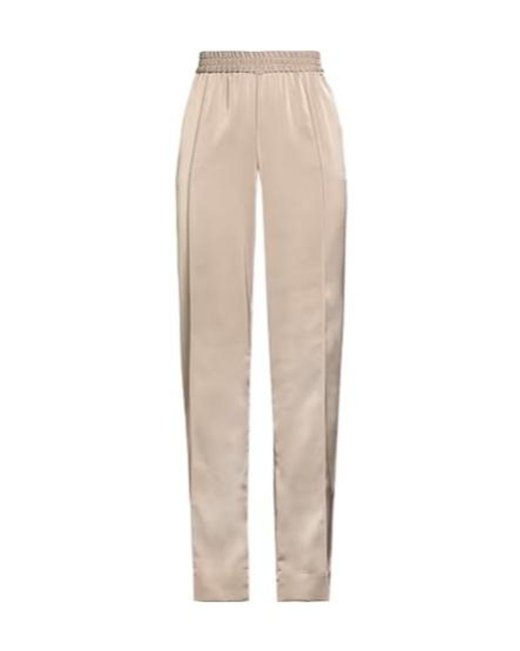 MAX&Co. Natural High-Waisted Straight-Leg Long Pants
