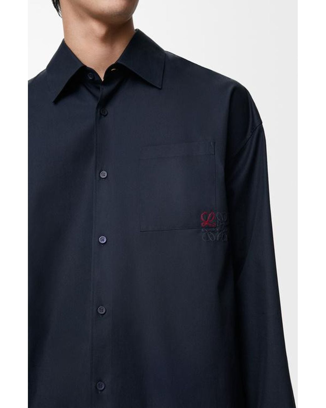 Loewe Blue Button-Up Regular Fit Shirt for men
