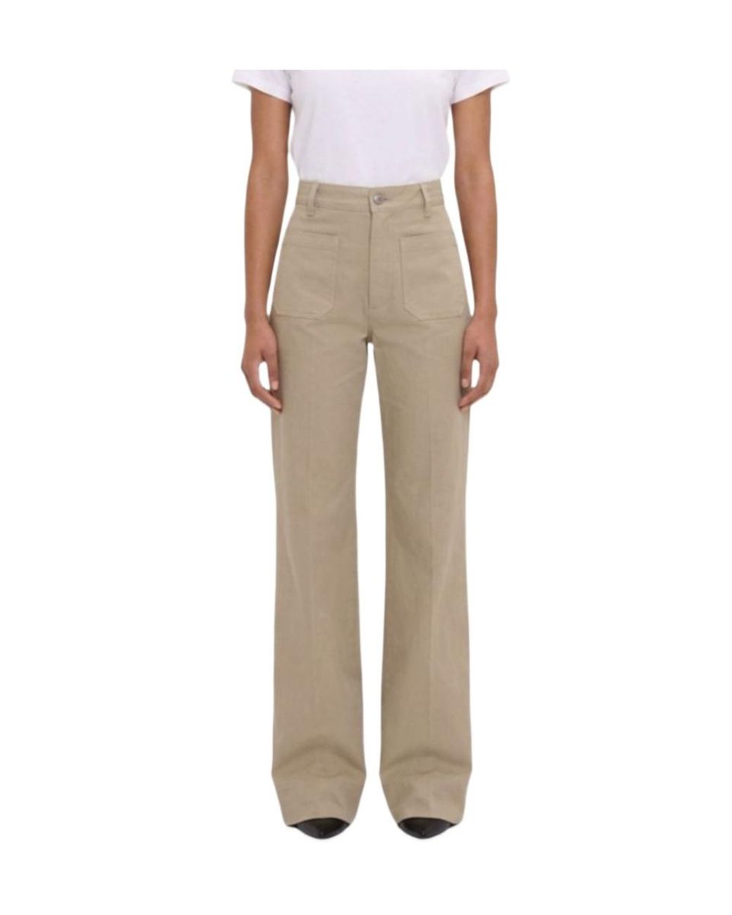 Victoria Beckham Natural Distressed Jeans