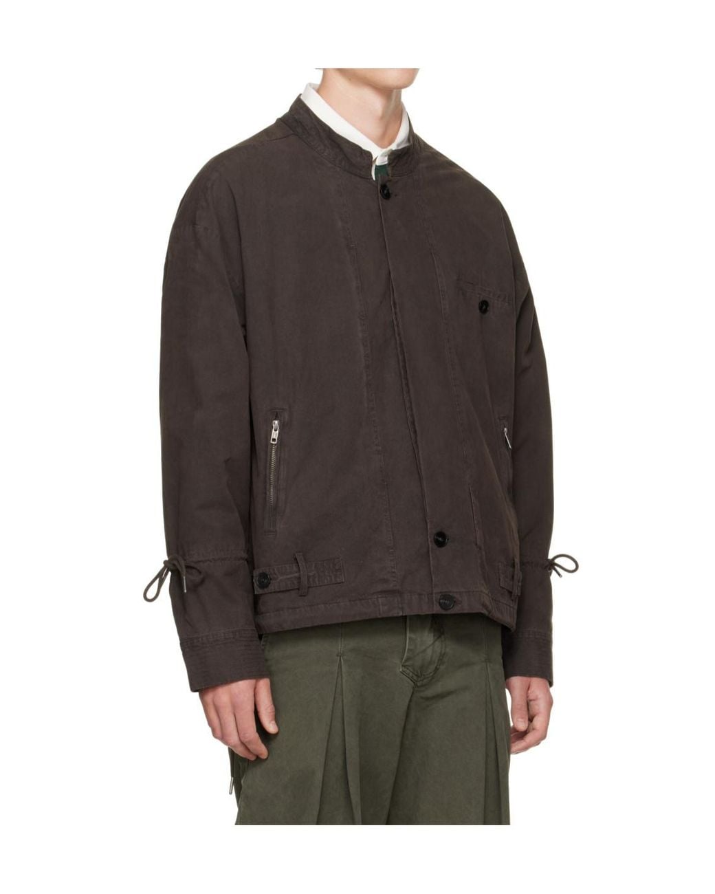 Entire studios Gray Alcove Button-Front Casual Jacket for men