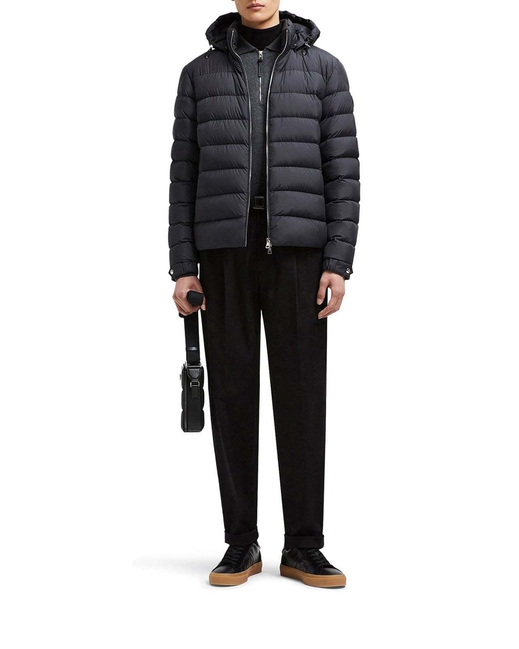 Moncler Black Arneb Hooded Padded Jacket for men