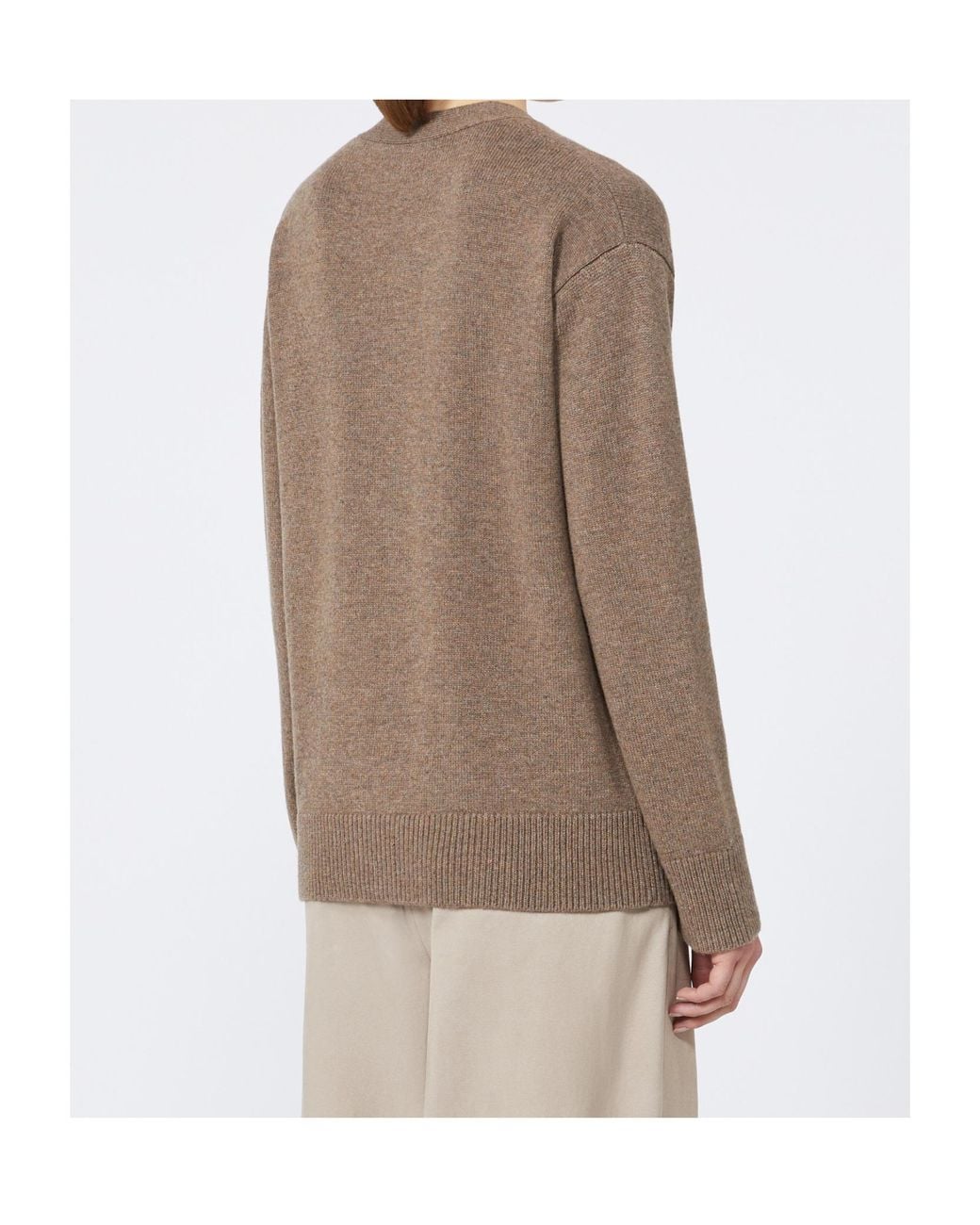 Max Mara Brown Classic Wool And Cashmere Cardigan