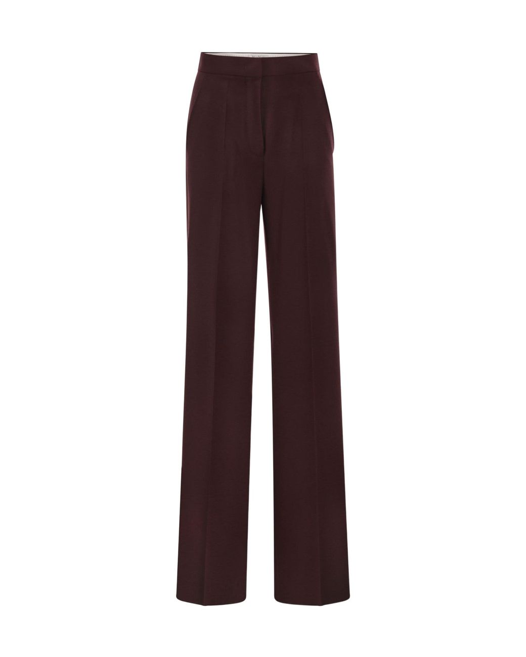 Max Mara Red Regular Pleated Pants