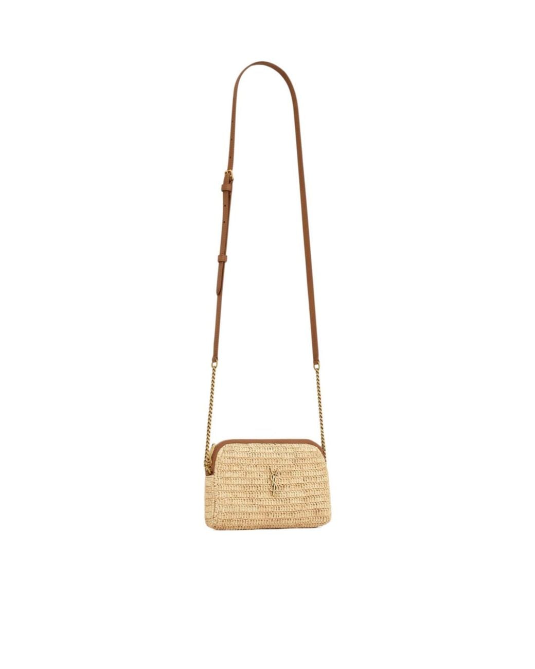 Saint Laurent White Gaby Zippped Mini Crossbody Bag