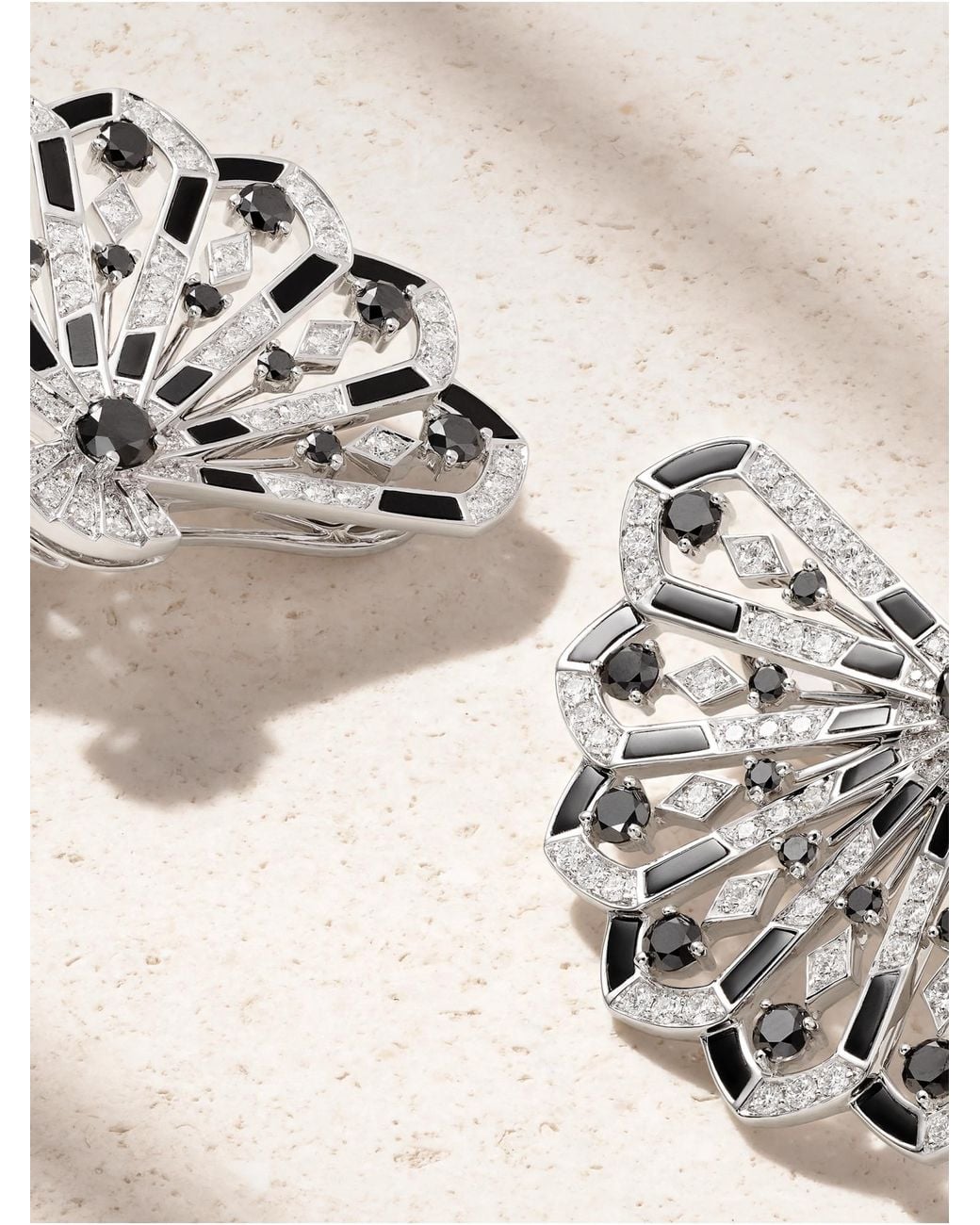 Garrard Metallic 18-Karat, Spinel And Diamond Earrings