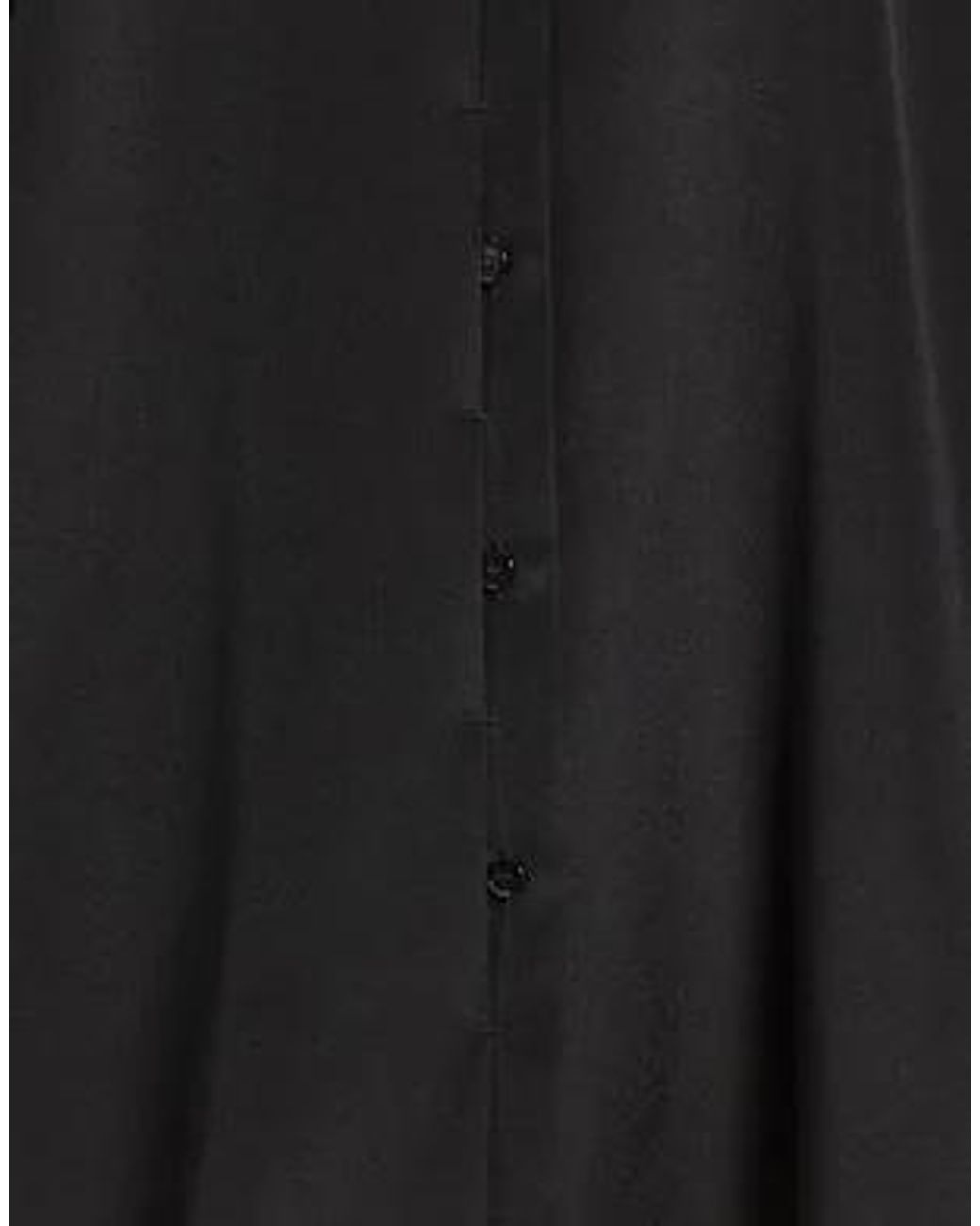 Max Mara Black Satin Collared Long-Sleeve Shirt