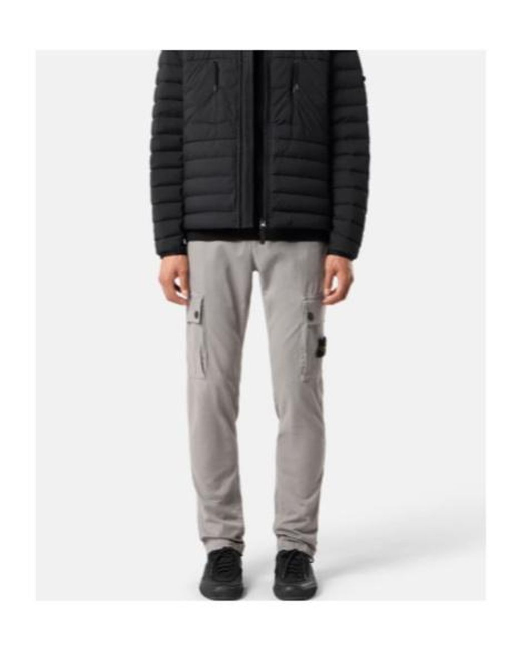 Stone Island Gray Tapered Cargo Pants for men