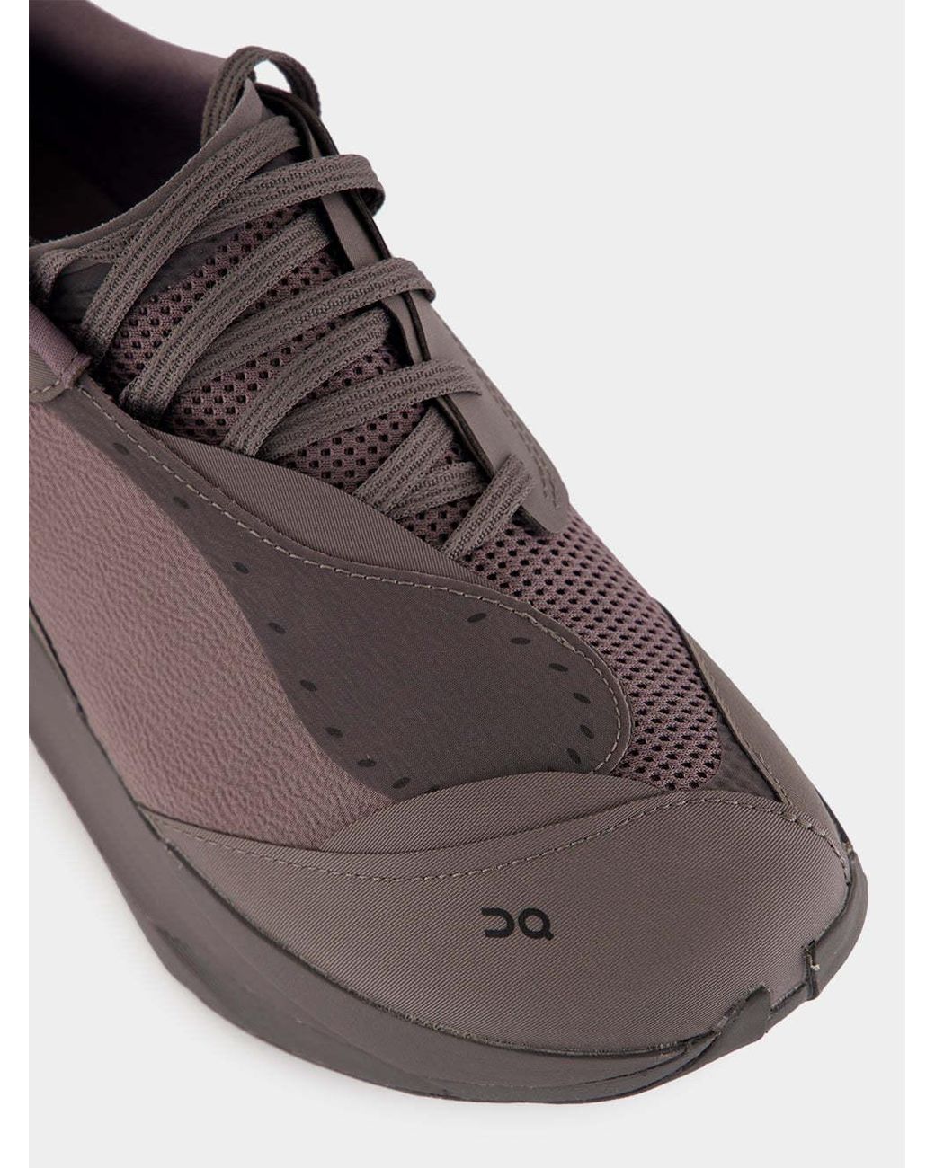On Shoes Brown Round Toe Lace-Up Sneakers for men