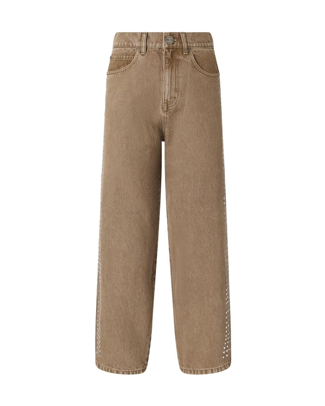 Pinko Natural Wide-Leg Denim Jeans