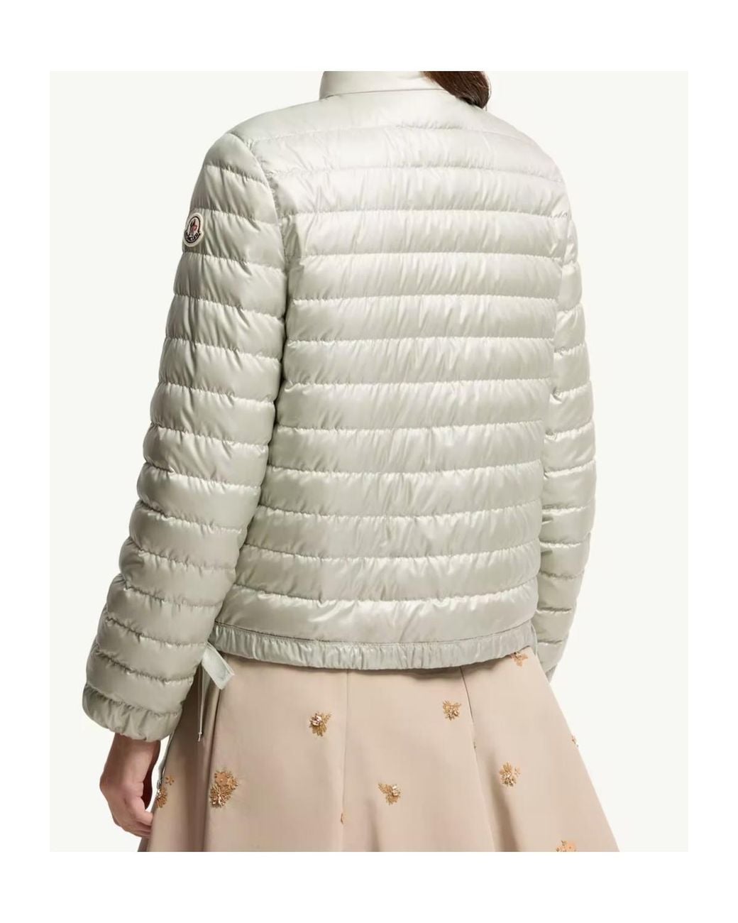 Moncler Gray Azalee Zip-Up Short Quilted Jacket